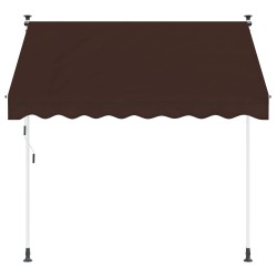 Auvent rétractable manuel Marron 150 cm 616001616001