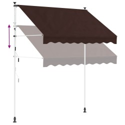 Auvent rétractable manuel Marron 150 cm 616001616001