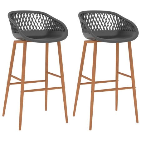 Chaises de bar lot de 2 gris 616003616003