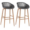 Chaises de bar lot de 2 gris 616003616003