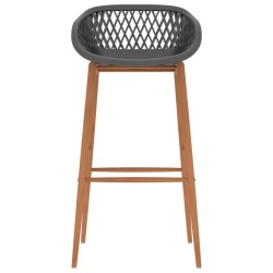 Chaises de bar lot de 2 gris 616003616003