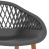 Chaises de bar lot de 2 gris 616003616003