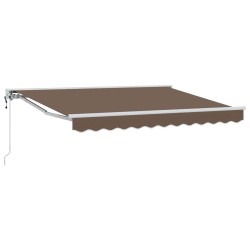 Auvent rétractable Taupe 2,5 x 2 m Polyester et Aluminium 616008616008