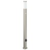 Bornes lumineuses avec détecteur et prise lot de 3 110 cm acier inoxydable IP44 616014616014