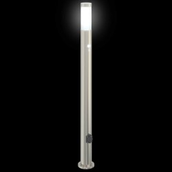 Bornes lumineuses avec détecteur et prise lot de 3 110 cm acier inoxydable IP44 616014616014