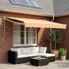Auvent rétractable Sable 3,5 x 2 m 100% Polyester et Aluminium 616015616015