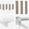 Auvent rétractable Gris clair et blanc 4,5 × 3 m 616017616017