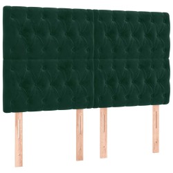 Tête de lit Vert foncé 160x7x118/128 cm Velours 616019616019