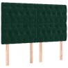 Tête de lit Vert foncé 160x7x118/128 cm Velours 616019616019