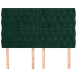 Tête de lit Vert foncé 160x7x118/128 cm Velours 616019616019