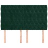 Tête de lit Vert foncé 160x7x118/128 cm Velours 616019616019