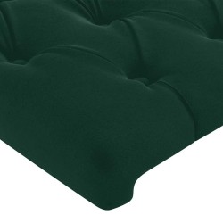 Tête de lit Vert foncé 160x7x118/128 cm Velours 616019616019