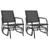 Chaises oscillantes de jardin lot de 2 noir 61x76x87 cm 616020616020