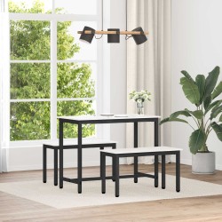 banc Blanc 80 x 35 x 45 cm Bois de pin massif 616021616021