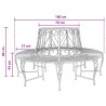 Banc d'Arbre 8-Nombre de places Ø 160 x 89 cm Acier 616025616025