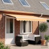 Auvent rétractable Sable 4,5 × 3 m 100% Polyester et Aluminium 616029616029