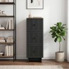 Armoire à tiroirs Noir 33 x 34,5 x 90 cm Bois d'ingénierie 616032616032