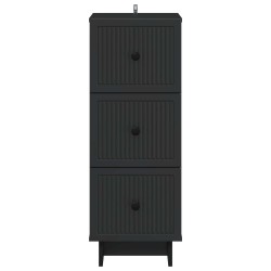 Armoire à tiroirs Noir 33 x 34,5 x 90 cm Bois d'ingénierie 616032616032