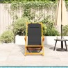 Chaise pliante avec accoudoirs en bois d'acacia noir et textilène 616033616033