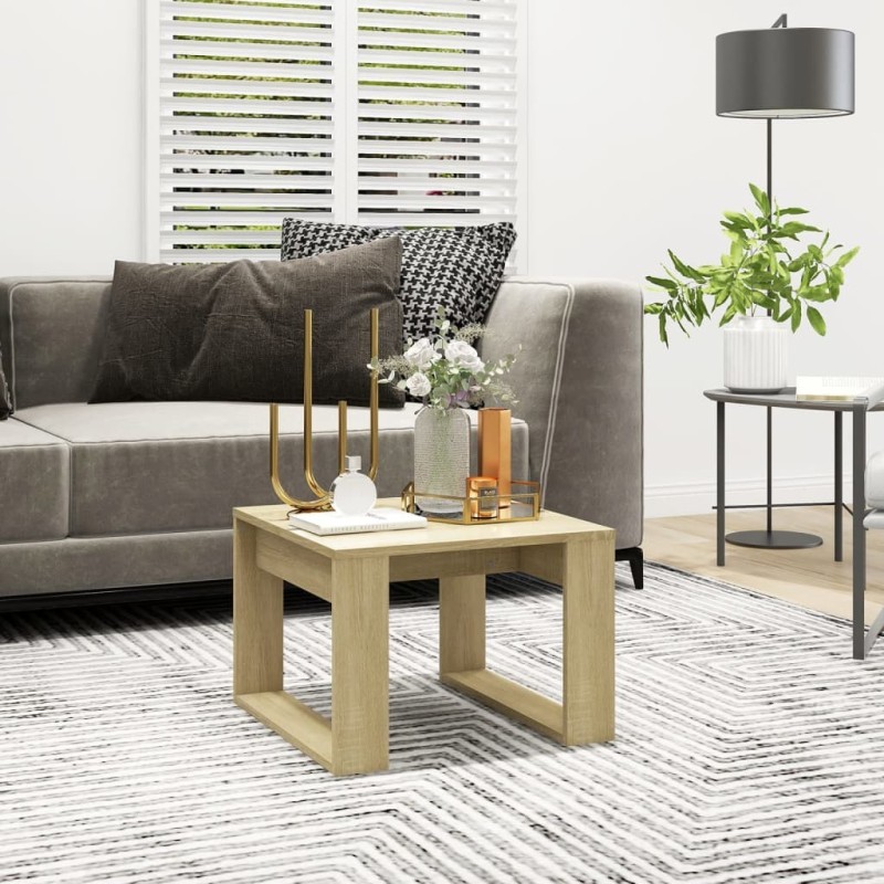 Table d'appoint Chêne sonoma 50x50x35 cm Bois d’ingénierie 616042616042