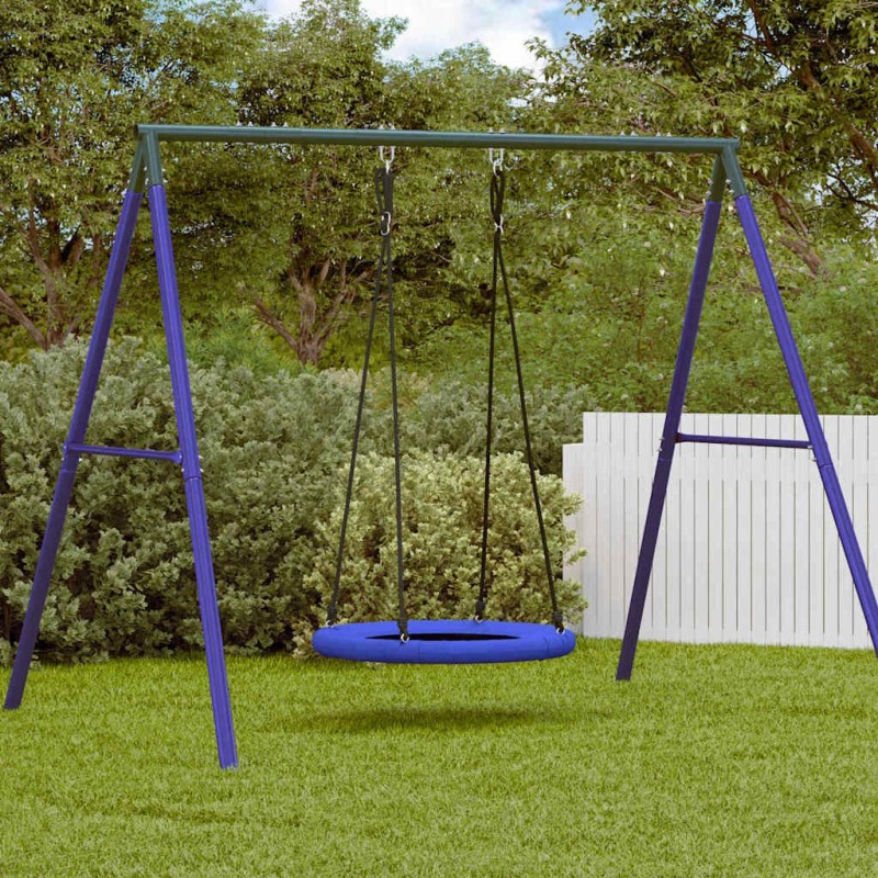 Balançoire en nid Bleu 100 x 100 x 180 cm Plastique 616044616044