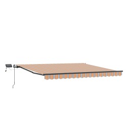Auvent rétractable Multicolore 450 × 350 cm Tissu et Aluminium 616046616046