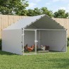 Poulailler avec toit Argenté 200 x 200 x 150 cm Acier galvanisé 616047616047