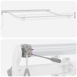 Auvent Rétractable Sable 3,5 x 2 m tissu 616048616048