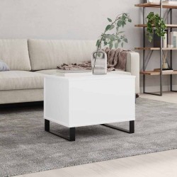 Table basse Blanc 60x44,5x45 cm Bois d'ingénierie 616050616050