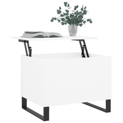 Table basse Blanc 60x44,5x45 cm Bois d'ingénierie 616050616050