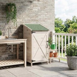 Abri de jardin Blanc 59,5 x 56 x 113,5 cm Bois de Sapin Massif 616057616057