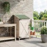 Abri de jardin Blanc 59,5 x 56 x 113,5 cm Bois de Sapin Massif 616057616057