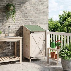 Abri de jardin Blanc 59,5 x 56 x 113,5 cm Bois de Sapin Massif 616057616057
