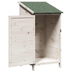 Abri de jardin Blanc 59,5 x 56 x 113,5 cm Bois de Sapin Massif 616057616057