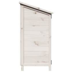 Abri de jardin Blanc 59,5 x 56 x 113,5 cm Bois de Sapin Massif 616057616057