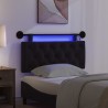 Tête de lit suspendue Avec lumière LED Noir Tissu 616066616066