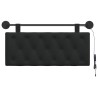 Tête de lit suspendue Avec lumière LED Noir Tissu 616066616066