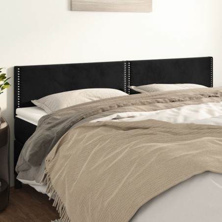 Têtes de lit Noir 180 x 5 x 78/88 cm Velours 616070616070