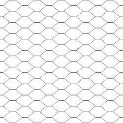 Clôture hexagonale avec poteau 100 x 0,5 m Gris Maille 616074616074