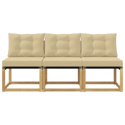 3 Pièce Sofa de milieu extérieur 616075616075