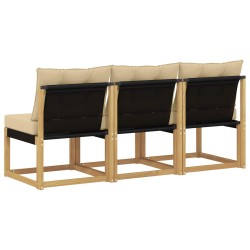 3 Pièce Sofa de milieu extérieur 616075616075