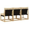 3 Pièce Sofa de milieu extérieur 616075616075