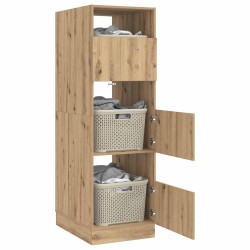 Armoire à Laver avec stockage Chêne artisanal 50 x 68 x 162 cm 616080616080