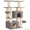 Arbre à chat avec poteaux à griffer en sisal 2 pc Gris clair 616082616082
