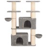 Arbre à chat avec poteaux à griffer en sisal 2 pc Gris clair 616082616082