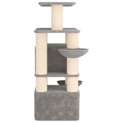 Arbre à chat avec poteaux à griffer en sisal 2 pc Gris clair 616082616082