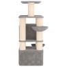 Arbre à chat avec poteaux à griffer en sisal 2 pc Gris clair 616082616082