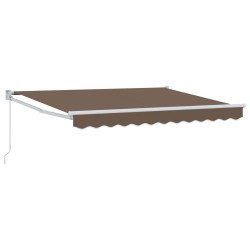 Auvent rétractable Taupe 4,5 × 3 m 100% Polyester et Aluminium 616089616089