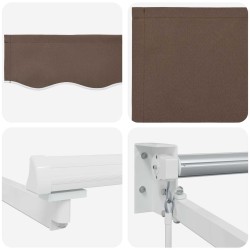 Auvent rétractable Taupe 4,5 × 3 m 100% Polyester et Aluminium 616089616089