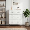 Armoire à tiroirs Blanc brillant 66 x 34,5 x 89,5 cm 616096616096